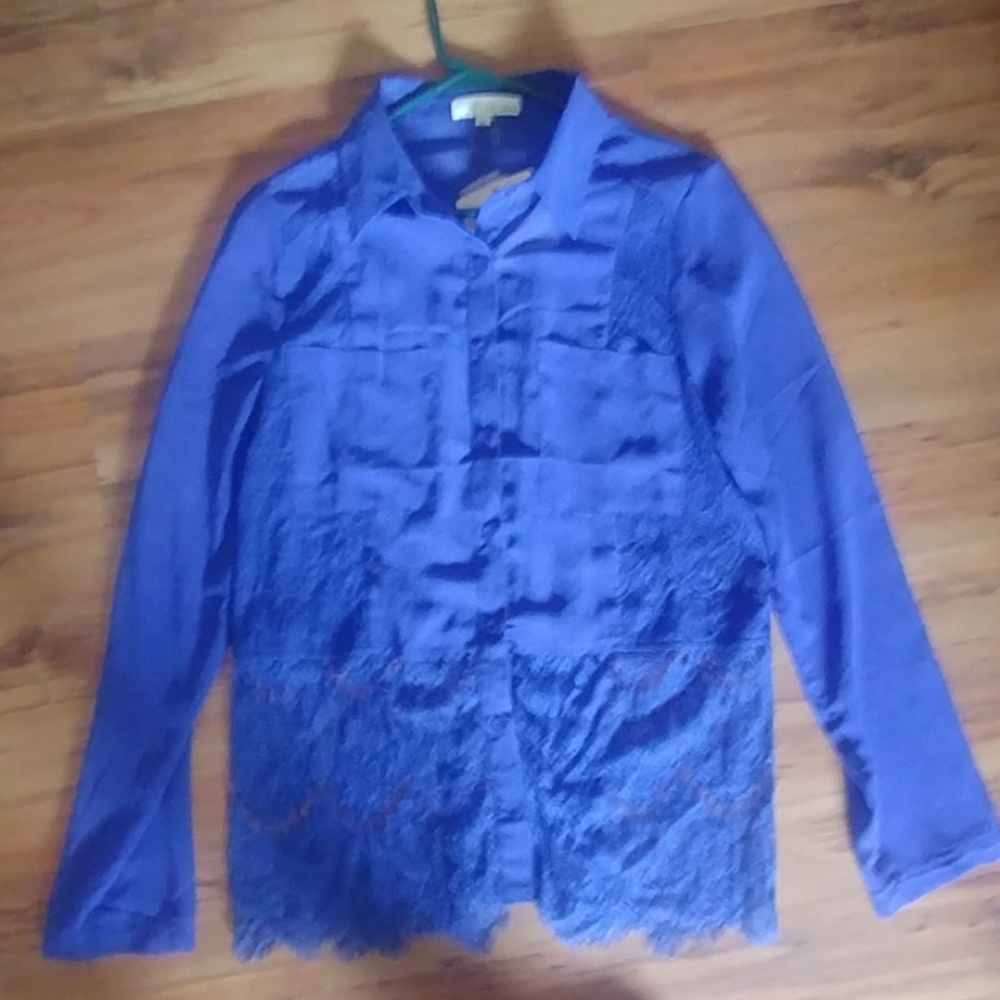 INA Boutique Blue Lace blouse